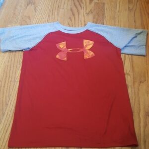 Under Armour Boy's red and gray t-shirt